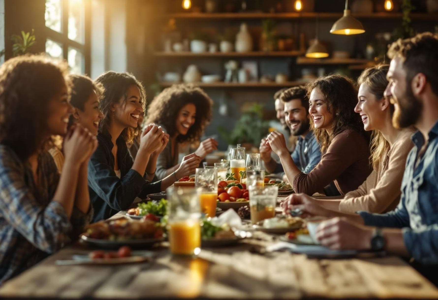 Soirée conviviale dans un bistrot de village